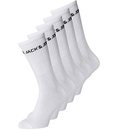 Jack & Jones Sokkar - JacBasic - 5 Pakki - Hvítt
