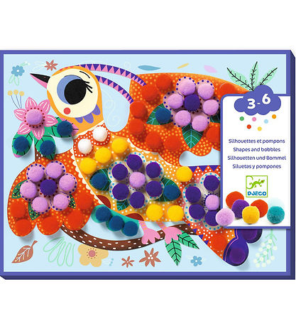 Djeco Creation Set - POMPOMS Collage - Atelier Pompoms Djeco Creation Set - POMPOMS Collage - Atelier Pompoms