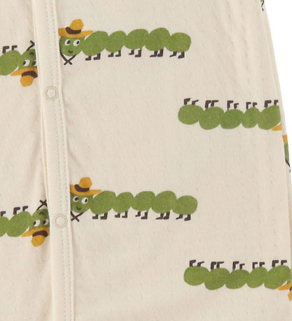 Petit Bateau Jumpsuit w. Feet - Cream w. Print