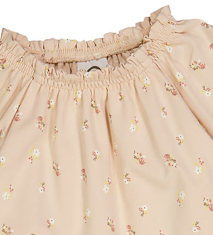 Müsli Bodysuit w. Skirt s/s - Anemones - Conditioner Rose/Corn/C