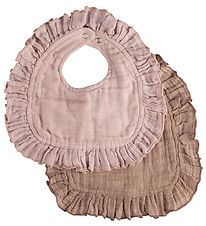Sebra Drool bib - 2-Pack - Muslin - Pink/Brown Sebra Drool bib - 2-Pack - Muslin - Pink/Brown