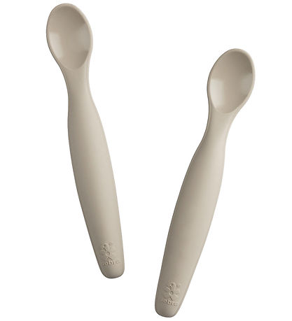 Sebra Spoons - 2-Pack - Long - Silicone - Jetty Beige