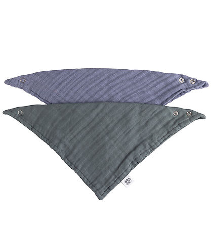 Bavoir baveur Sebra - 2 Pack - Mousseline - Bleu/Vert