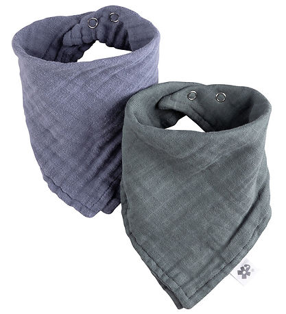 Bavoir baveur Sebra - 2 Pack - Mousseline - Bleu/Vert