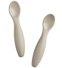 Cuillères Sebra - 2 Pack - Silicone - Jetty Beige Cuillères Sebra - 2 Pack - Silicone - Jetty Beige