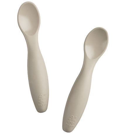 Sebra Skedar - 2-pack - Silikon - Brygga Beige