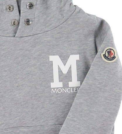 Moncler Hoodie - Grey Melange Moncler Hoodie - Grey Melange