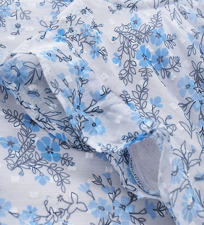 Creamie Jurk - Flower Dobby - Xenon Blue