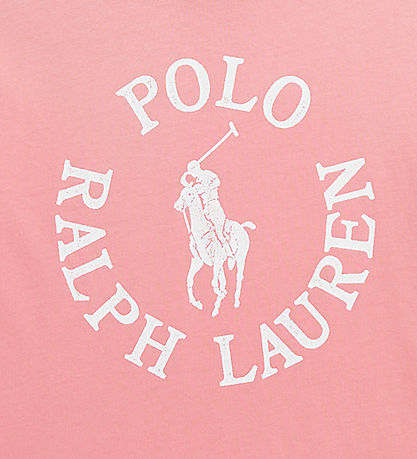 Polo Ralph Lauren Stuttermabolur - Bleikt M. Hvítur
