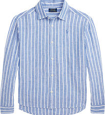 Polo Ralph Lauren Shirt - Lismore - Linen - Blue/White Striped