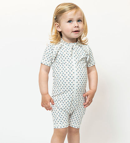 Sofie Schnoor Coverall Swimsuit - UV50+ - Blue/Flower Sofie Schnoor Coverall Swimsuit - UV50+ - Blue/Flower
