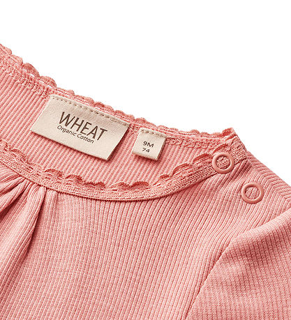 Wheat Bodysuit l/s - Rib - Lotta - Rosette Wheat Bodysuit l/s - Rib - Lotta - Rosette