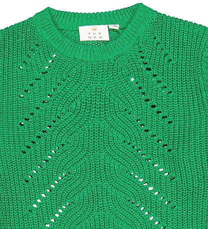 The New Blouse - Knitted - TnJiva - Bright Green w. Glitter