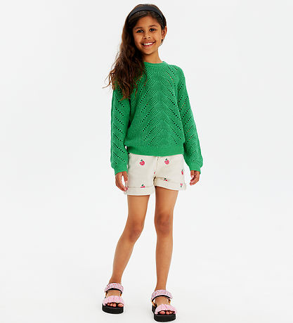 The New Blouse - Knitted - TnJiva - Bright Green w. Glitter