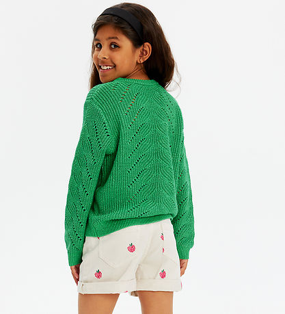 The New Blouse - Knitted - TnJiva - Bright Green w. Glitter