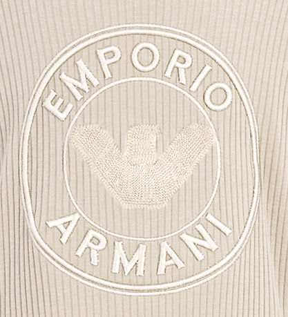 Emporio Armani Kapuzenpullover - Pergament m. Logo