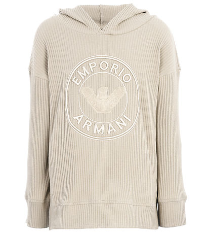 Emporio Armani Kapuzenpullover - Pergament m. Logo