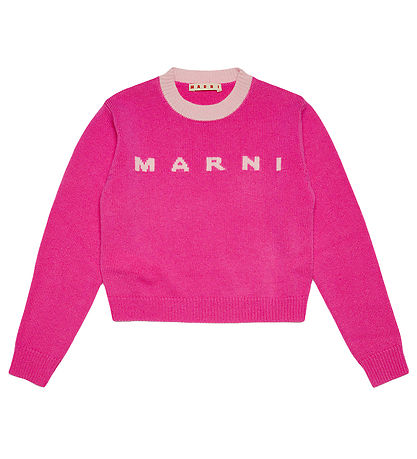 Marni Tröja - Kräppad - Ull - Rosa m. Rosa
