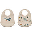 Liewood Bibs - Silicone - 2-Pack - Tilda - Sea Creature/San Liewood Bibs - Silicone - 2-Pack - Tilda - Sea Creature/San