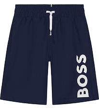 BOSS Swim Shorts - Navy w. White BOSS Swim Shorts - Navy w. White