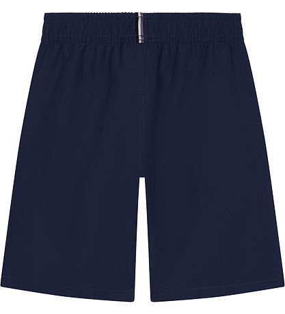 BOSS Badshorts - Navy m. Hvit