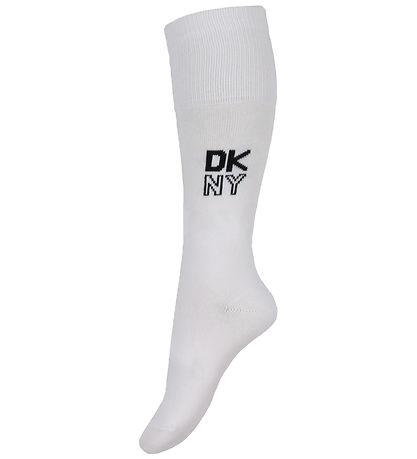 DKNY Kniesokken - Wit m. Zwart