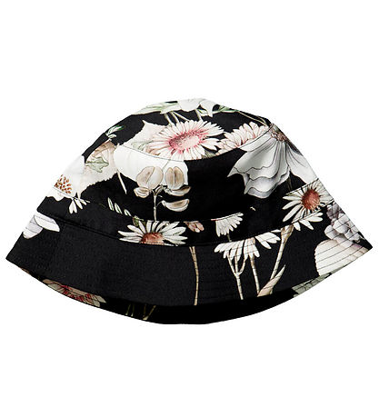 Christina Rohde Bucket-hattur - Svart M. Blóm
