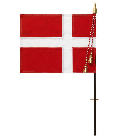 Kay Bojesen Houten figuur - Vaandeldrager - Medium - Rood/Blauw/