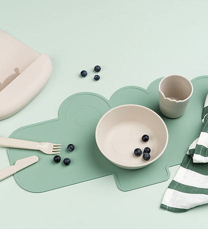 Done by Deer Placemat - Silicone - Crocodile - Green