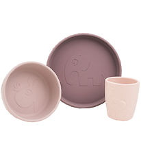 Done by Deer Dinner Set - Silicone - 3 Parts - Stick & Stay - De Done by Deer Dinner Set - Silicone - 3 Parts - Stick & Stay - De