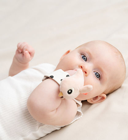 Done by Deer Wrist Rattle Set - 2-Pack - Happy Clouds - Powder
