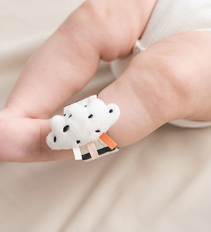 Done by Deer Wrist Rattle Set - 2-Pack - Happy Clouds - Powder