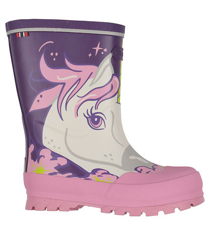 Viking Rubber Boots - Jolly - Purple/Multi w. Unicorn Viking Rubber Boots - Jolly - Purple/Multi w. Unicorn