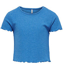 T-Shirt Kids Only - KogNella - Rib - Noos - Français Blue T-Shirt Kids Only - KogNella - Rib - Noos - Français Blue