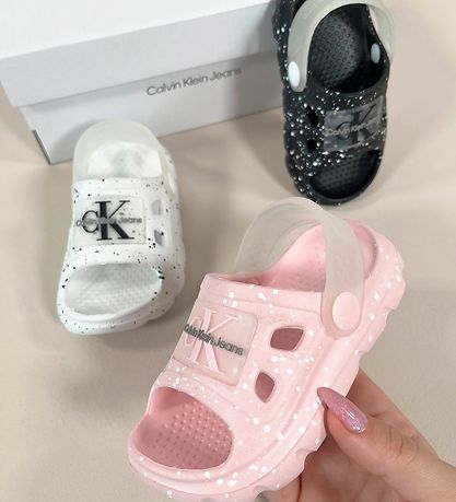 Calvin Klein Sandals - Comfy - White w. Black