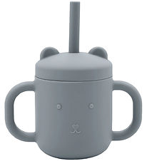 Petit Monkey Beker m. Rietje - Silicone - 175 ml - Passaatwinden Petit Monkey Beker m. Rietje - Silicone - 175 ml - Passaatwinden