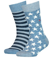 Tommy Hilfiger Socks - 2-Pack - Stars Duck Stripes - Jeans Tommy Hilfiger Socks - 2-Pack - Stars Duck Stripes - Jeans
