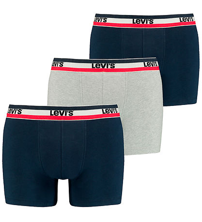 Levis Boxers - 3-Pack - Navy/Grey Melange Levis Boxers - 3-Pack - Navy/Grey Melange