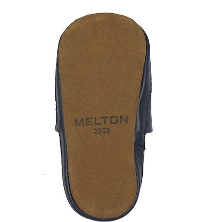 Melton Soft Sole Leather Shoes - Navy w. Racing Car