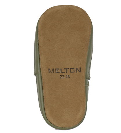 Melton Leren Slippers - Gedroogd Herb m. Leopard