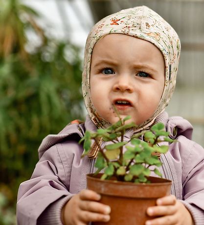 Mikk-Line Balaclava - Single Layer - Off-White w. Butterflies Mikk-Line Balaclava - Single Layer - Off-White w. Butterflies