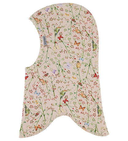 Mikk-Line Balaclava - Single Layer - Off-White w. Butterflies Mikk-Line Balaclava - Single Layer - Off-White w. Butterflies