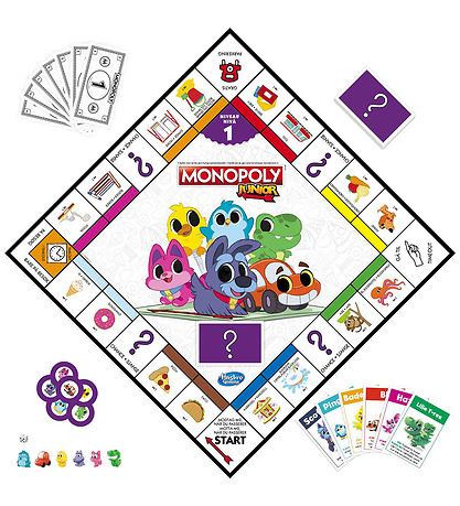 Hasbro Board Game - Monopoly Junior - 2-I-1