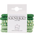 Kknekki Elastic Hair Bands - Slim - 6-Pack - Green