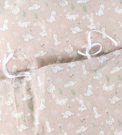Literie Nørgaard Madsens - Bébé - Rose av. Lapins blancs Literie Nørgaard Madsens - Bébé - Rose av. Lapins blancs