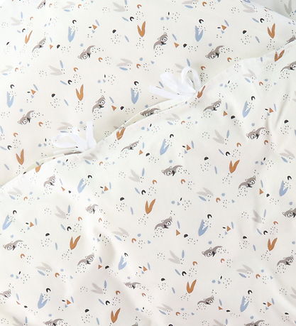 Nørgaard Madsens Bedding - Baby - White w. Little Panda/Leaves