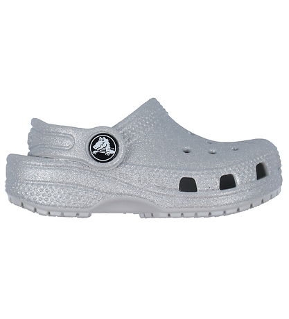 Crocs Sandaler - Classic Glitter Clog T - Sølv Glitter