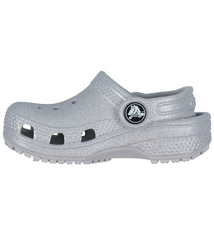 Crocs Sandaler - Classic Glitter Clog T - Sølv Glitter