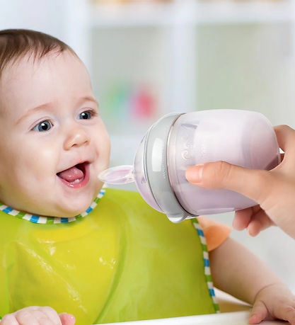 Haakaa Feeding Bottle w. Spoon - 160 mL - Grey