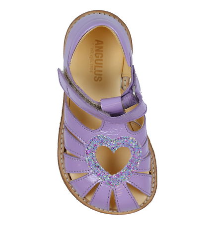 Angulus Sandals - Heart Sandal - Lilac/Confetti Glitter